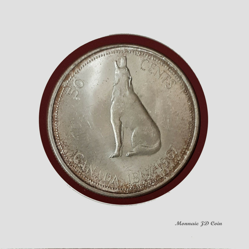 1967 Canada 50 Cents 80% silver Coin CH BU Elizabeth II