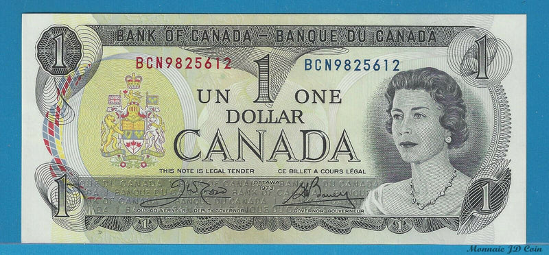 1973 Bank Of Canada $1Lot Of 4 Concecutive Prefix BCN9825612 (Crow/Bouey) UNC