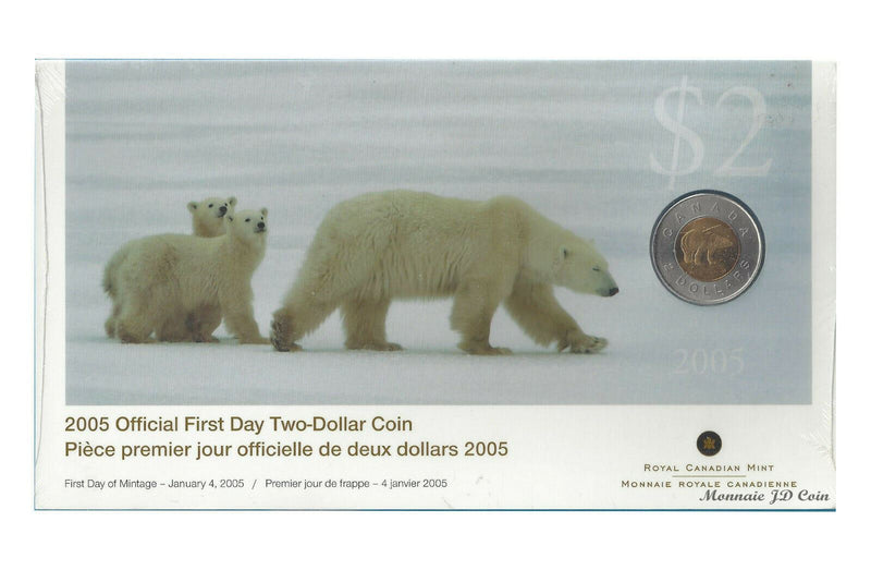 2005 Canada $2 Coin First Day Cover Uncirculated Original Mint