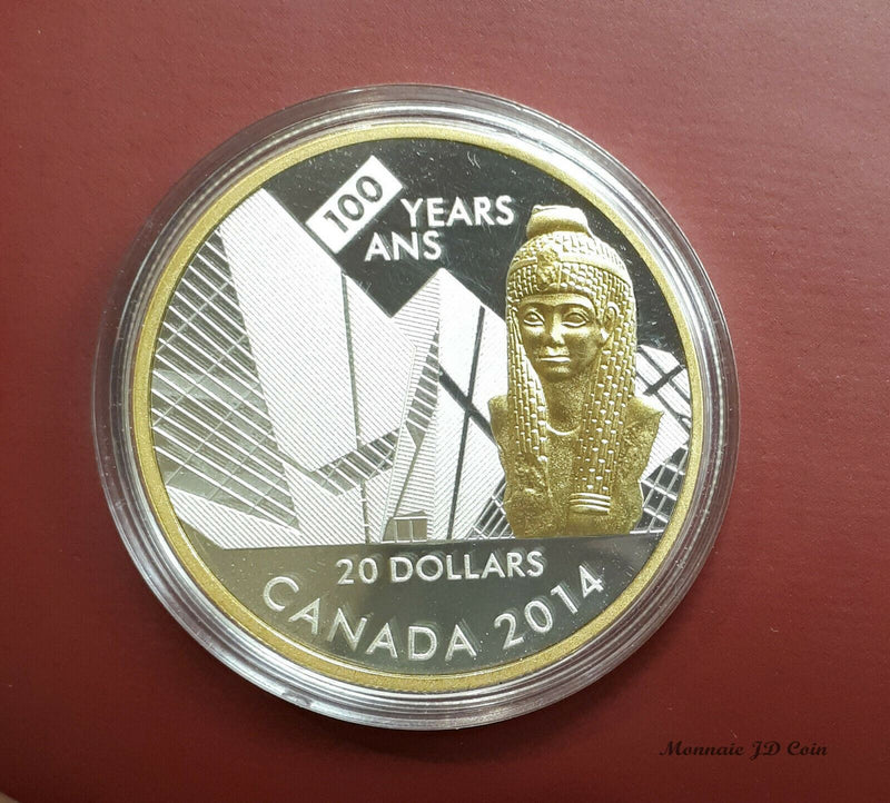 2014 Canada $20 Fine Silver Coin Royal Ontario Museum Centennial Coin Only