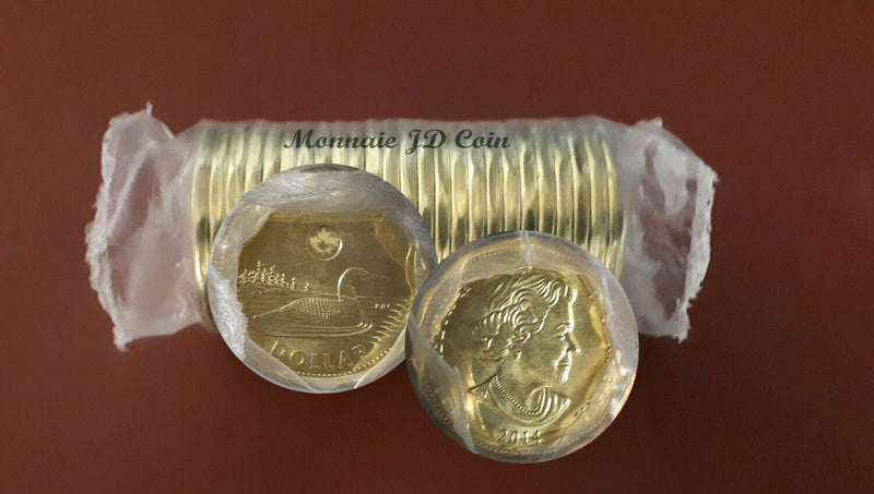 2014 Canada Loon Dollar Roll 25 Coins Sealed Original