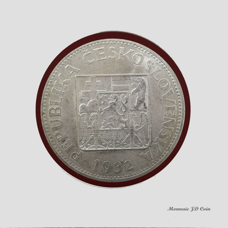 1932 10 Korun Silver Coin Republika Ceskoslovenska (BX11)