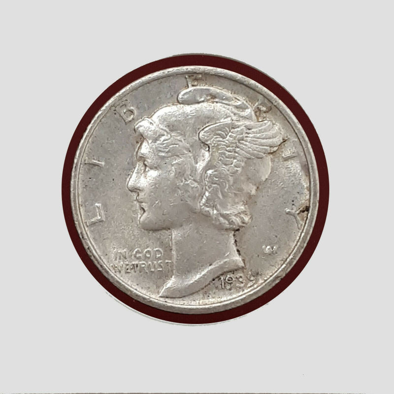 1939 USA 1 Dime Silver 90% Coin San Francisco (BX36)