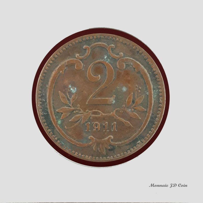 1911 2 Heller Copper Coin Australia (BX51)