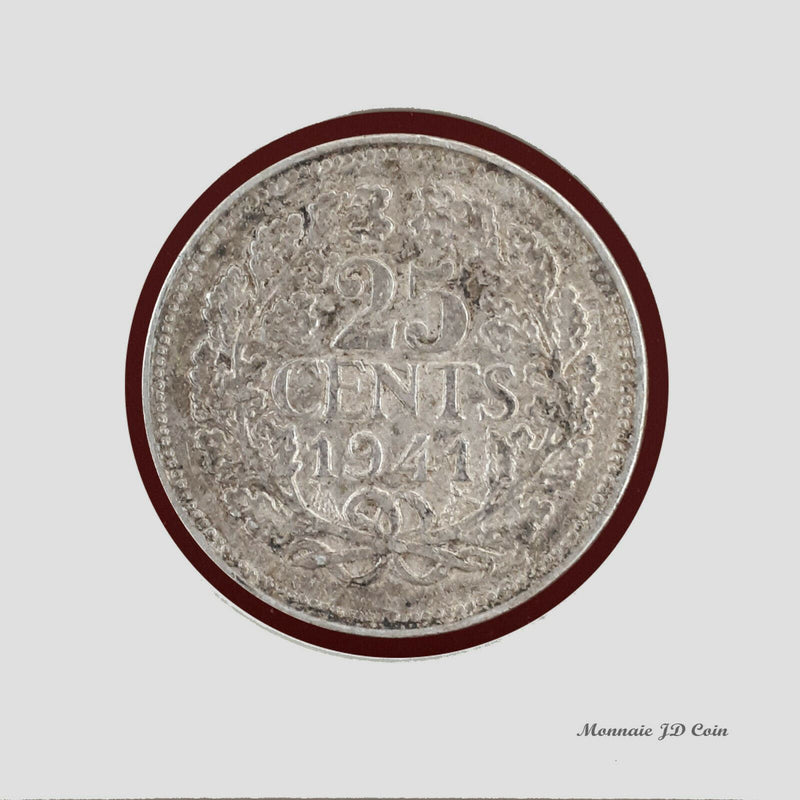 1941 25 Cents Nederlanden Coin (BX66)