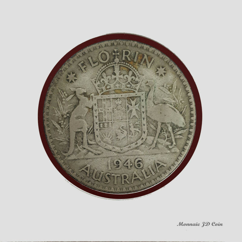 1946 Australia .500 Silver Florin George VI Coin (BX101)