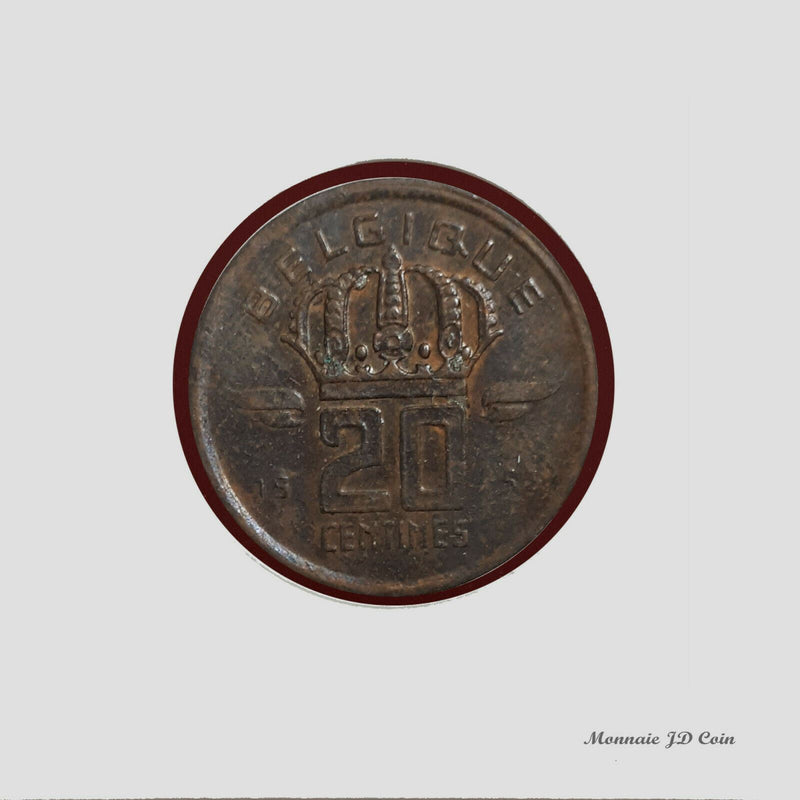 1953 Belgium 20 Centimes Coin (BX106)