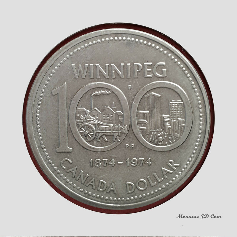 1974 Canada1$ Dollar Winnipeg Nickel Coin Circulated (DC74)