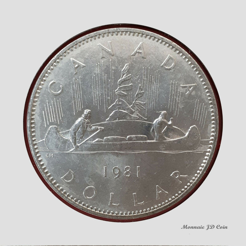 1981 Canada1$ Dollar Voyageur Nickel Coin Circulated (DC81)