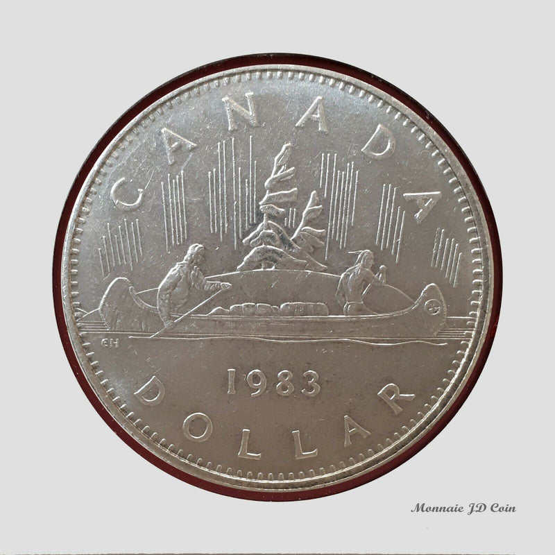 1983 Canada1$ Dollar Voyageur Nickel Coin Circulated (DC83)