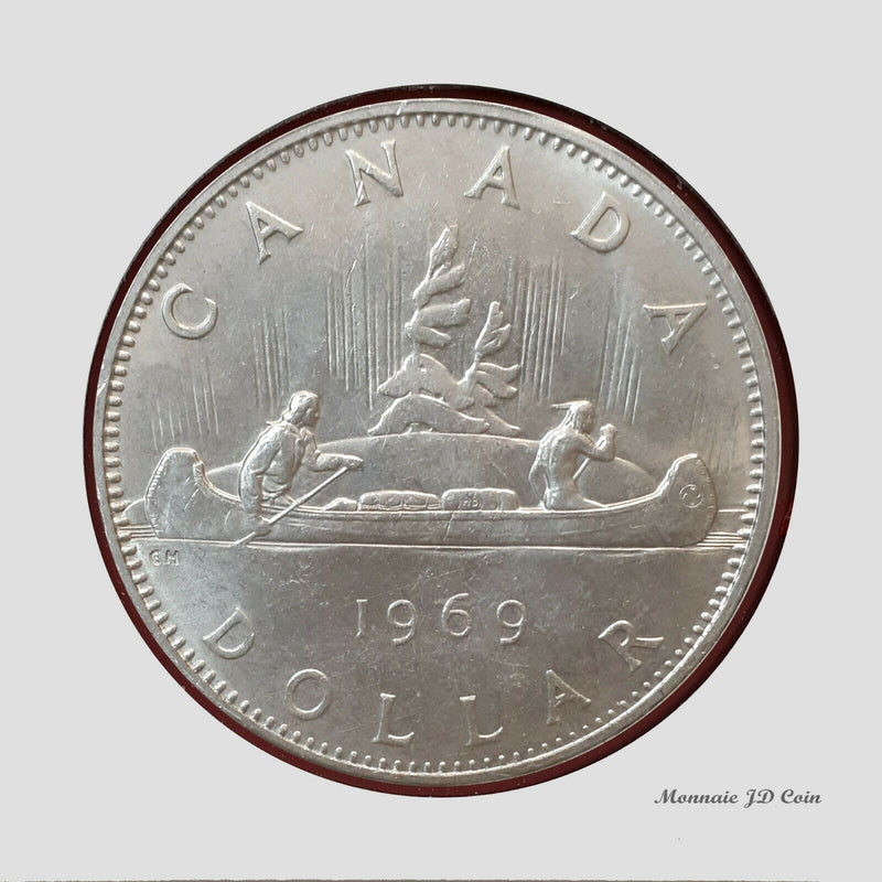 1969 Canada 1$ Dollar Nickel Coin Voyageur Brillant Uncirculated (DC69BU)