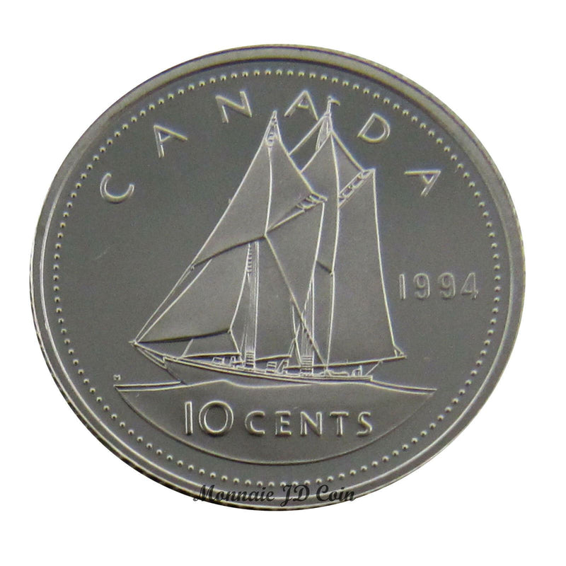 1994 Canada 10 Cents Proof Ultra Heavy Cameo Coin