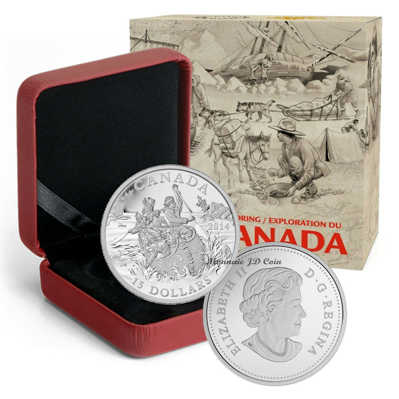 2014 Canada $15 Proof Exploring Canada The Voyageur Fine Silver Coin (173)