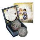 2016 Niue 1 New Zealand Dollar Attendant Angel Silver Antiqued Coin