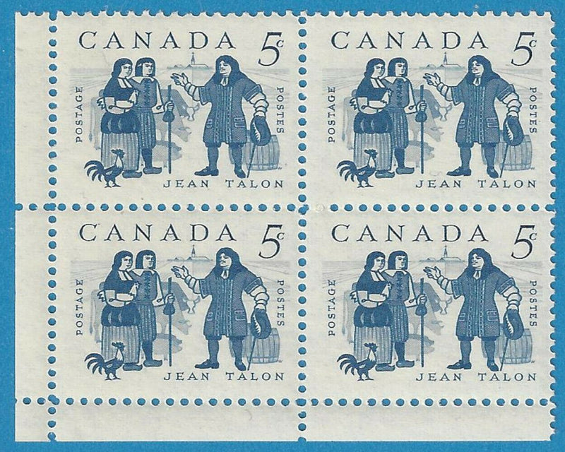 1962 Canada Stamp 5 Cent Jean Talon & Colonists Scott