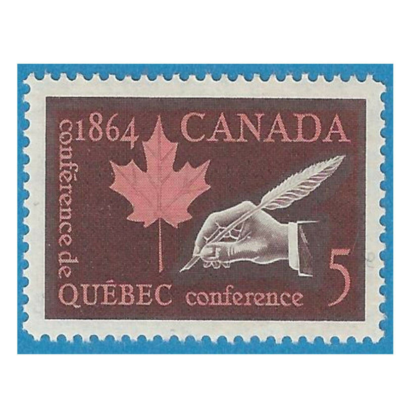 1964 Canada Stamp 5 Cent Quebec Conference Scott