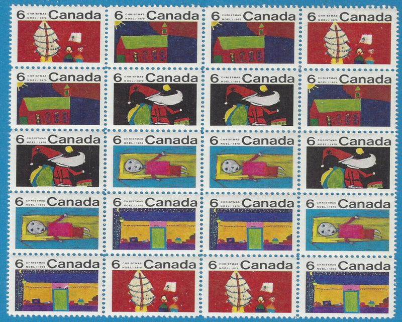 1970 Canada Stamp 6 Cent Christmas ERROR 525iii Scott