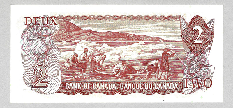 1974 Bank Of Canada $2 Dollar Bank Note Prefix