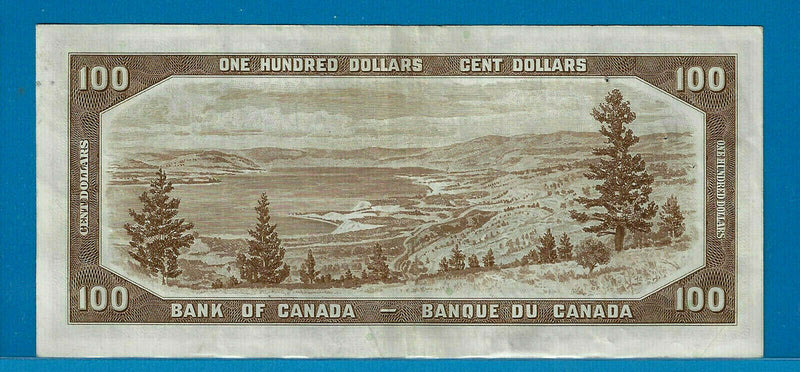 1954 $100 Bank of Canada Note Beattie-Coyne A/J Prefix BC-43a - Circulated