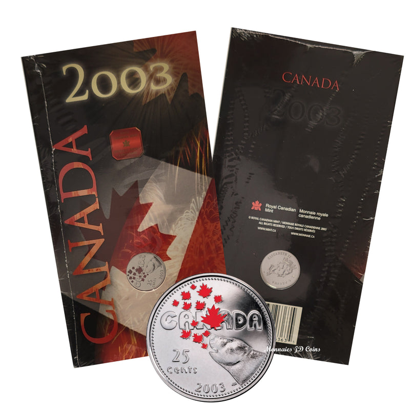 2003 Canada Day Coloured 25 Cents Polar Bear
