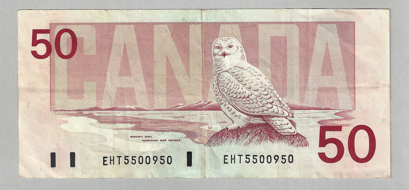 1988 Bank Of Canada $50 BC-59a Thiessen / Crow EHT5500950 Circulated