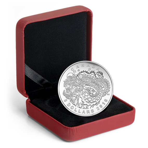 2016 Canada $8 Dragon Dance Fine Silver Coin