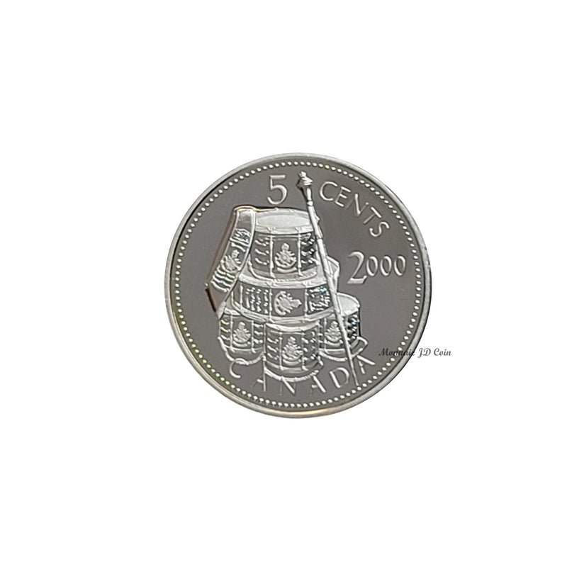 2000 Canada 5 Cent Voltigeurs Military Sterling Silver Coin