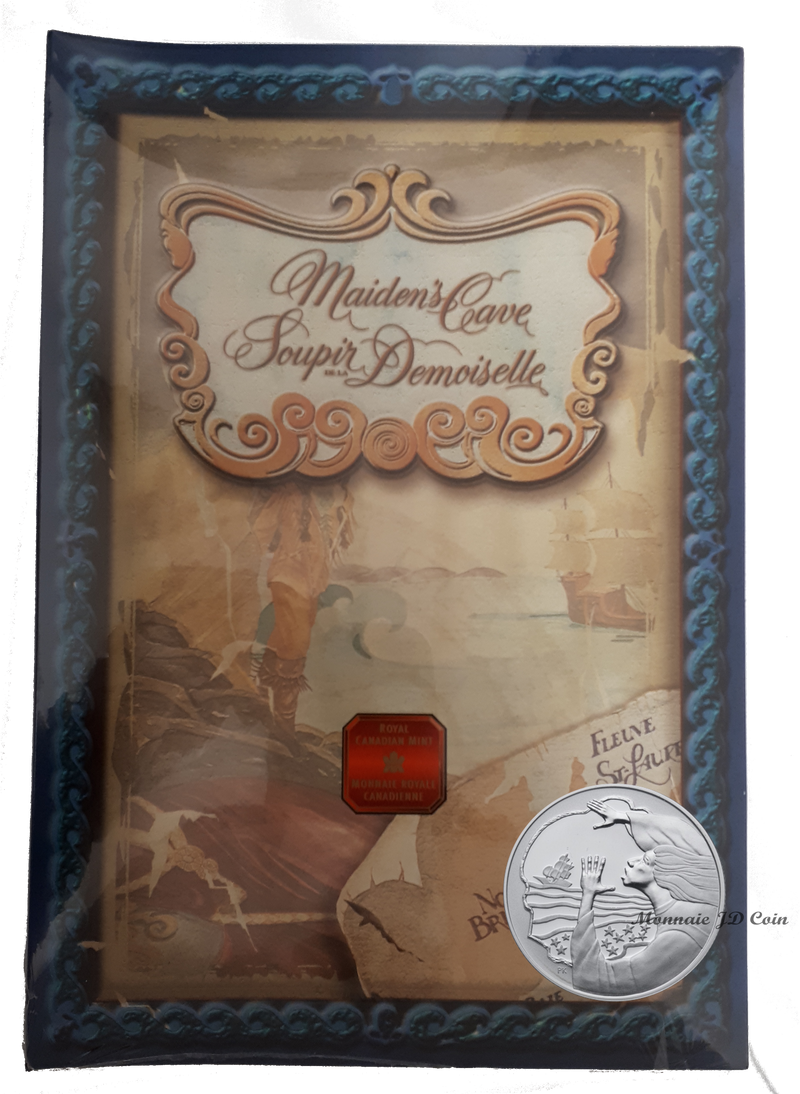 2001 Canada 50 Cents Folklore And Legends Series-The Maiden's Cave Sterling Silver