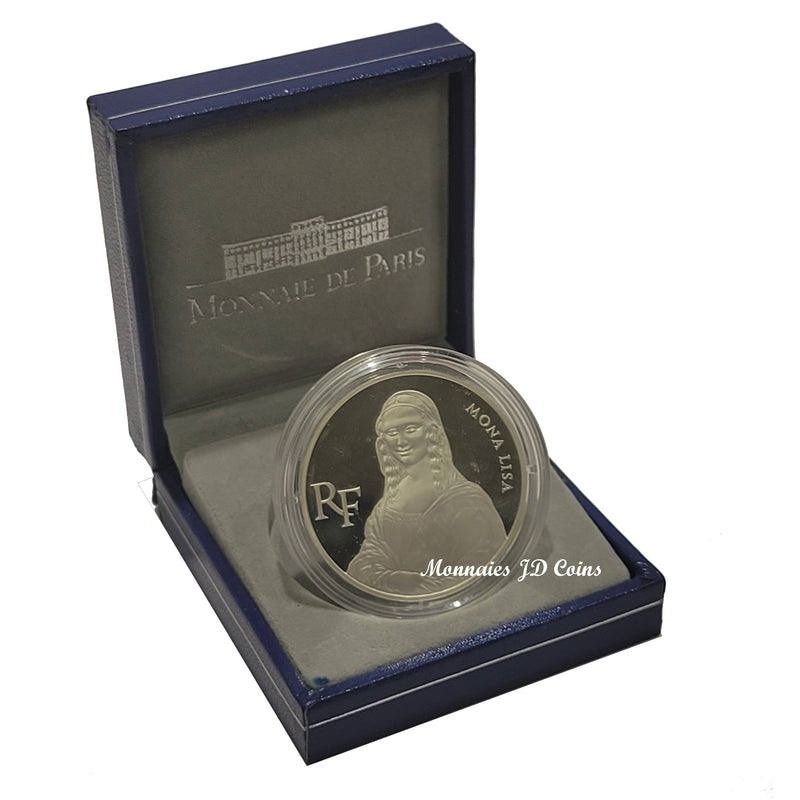 1993 100 Francs Musee Du Louvre Mona Lisa De Paris 22.2gr Silver Proof Coin