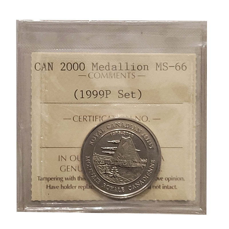 1999P Medallion (1999P Set) 50 Cent Canada Certifield ICCS MS-66