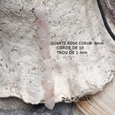 QUARTZ PINK HEART 8mm