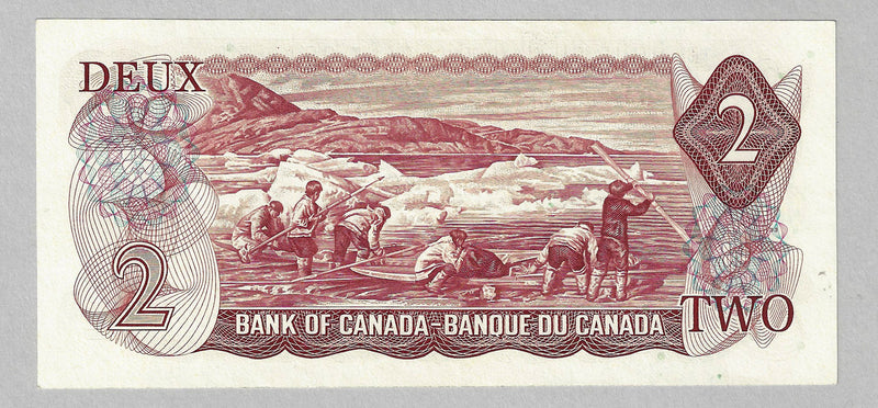 1974 $2 Bank of Canada Note Lawson-Bouey Prefix RJ7659594 BC-47a CH/UNC