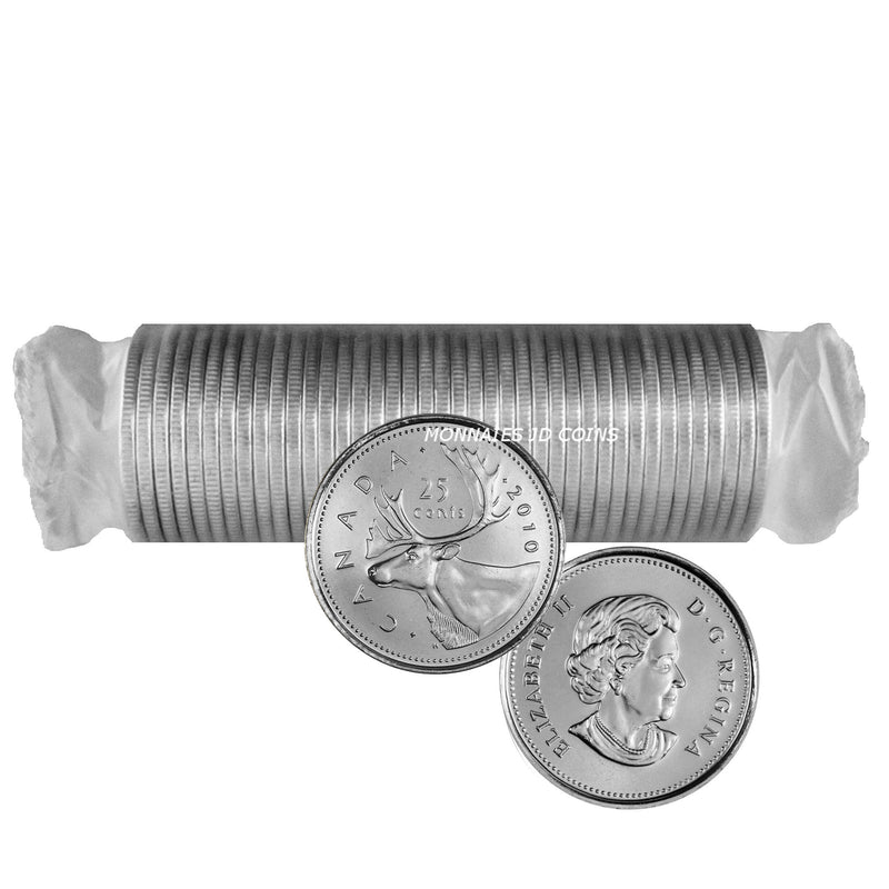 2010 Caribou Canada 25 Cent Original Roll 40 pcs