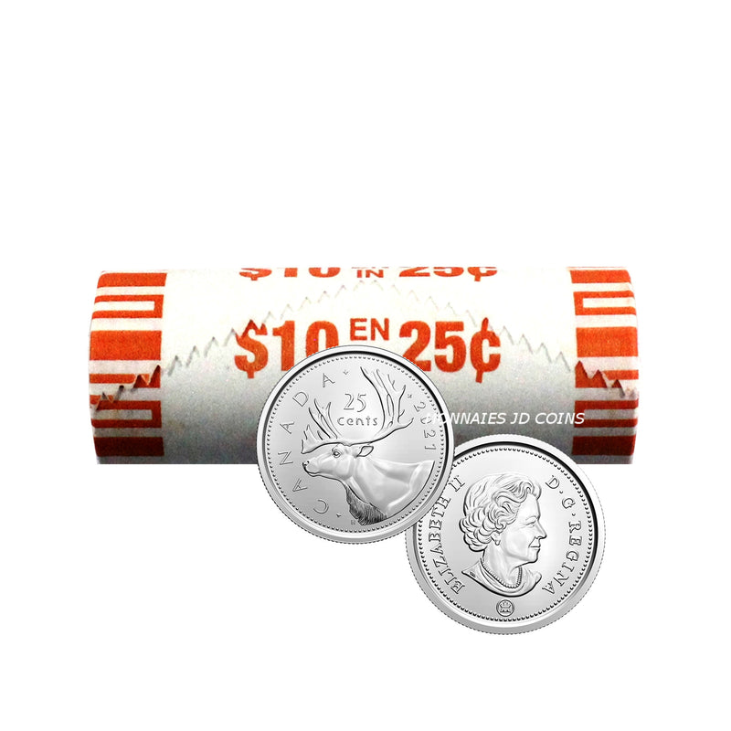 2021 Caribou Canada 25 Cent Original Roll 40 pcs