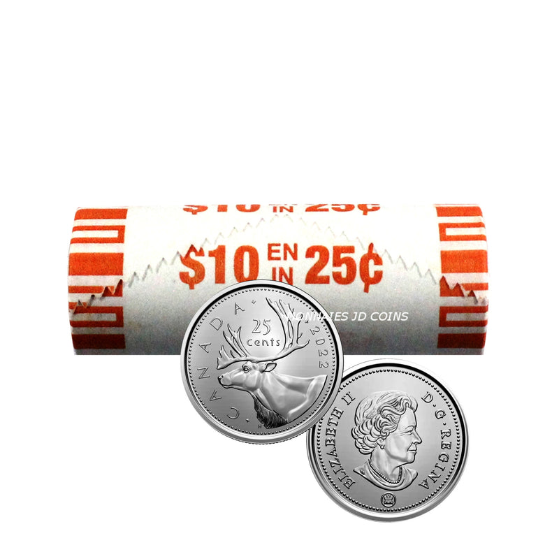 2022 Caribou Canada 25 Cent Original Roll 40 pcs