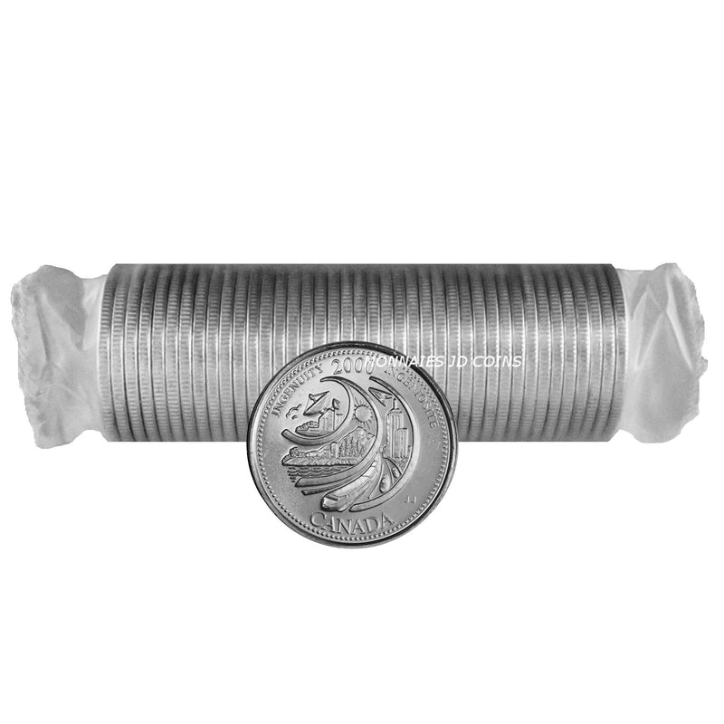 2000 Canada Ingenuity 25 Cent Original Roll 40 pcs