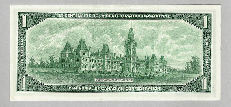 1967 $1 Bank of Canada Note Beattie-Rasminsky Prefix SO BC-45b UNC