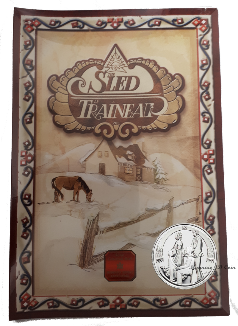 2001 Canada 50 Cents Folklore And Legends Series-The Sled Sterling Silver