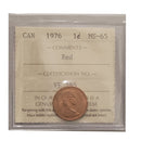 1976 1 Cent Canada Certified ICCS MS-65 Red