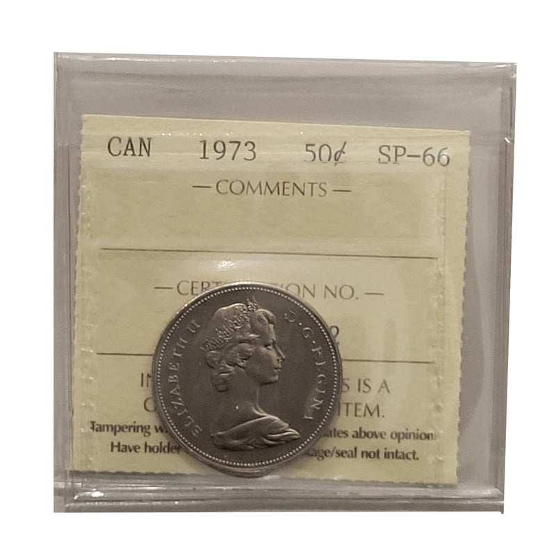 1973 50 Cent Canada Certifield ICCS SP-66 Cameo