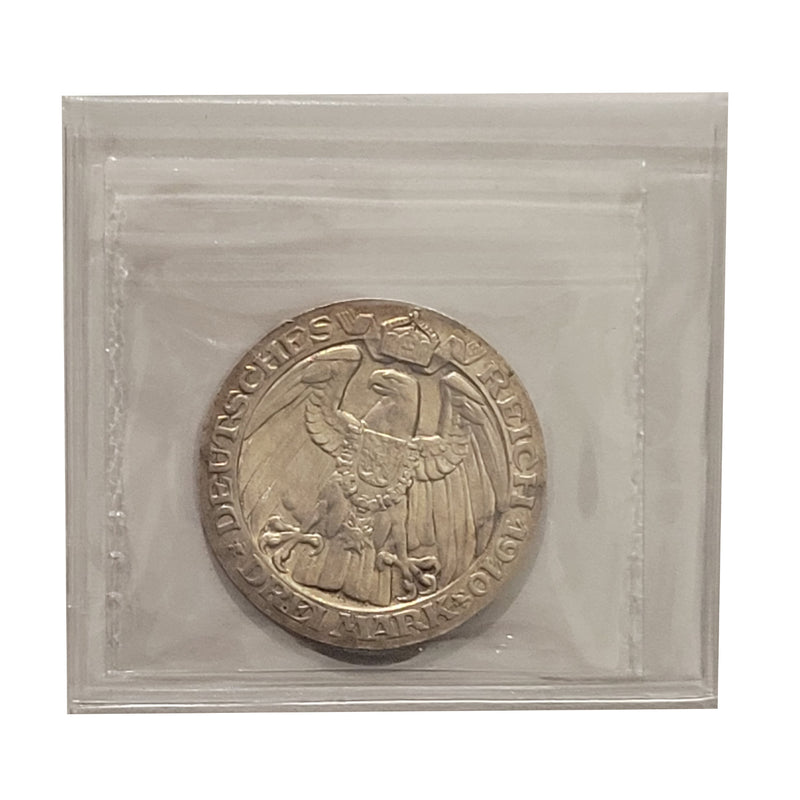 1910-A Prussia 3 Mark Certifield By ICCS EF-40