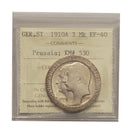 1910-A Prussia 3 Mark Certifield By ICCS EF-40