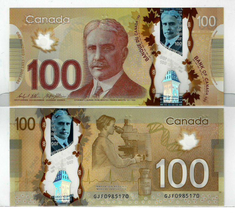 2011 Canada 1of 5 $100 Dollar Prefix GJF0985170 / 173 BC-73c Wilkins/Poloz Gem