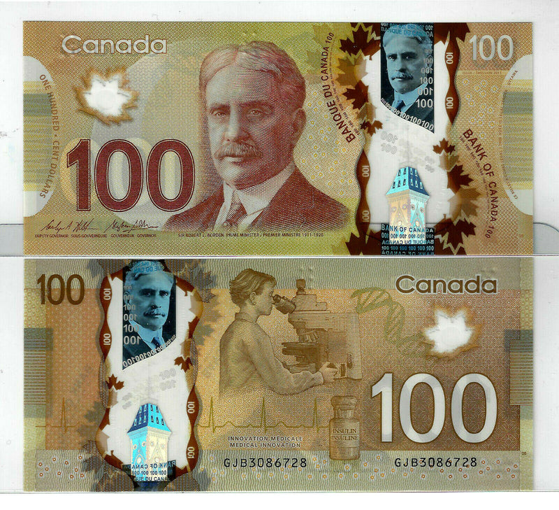 2011 Canada 1of 5 $100 Dollar Prefix GJB3086728 / 732 BC-73c Wilkins/Poloz Gem